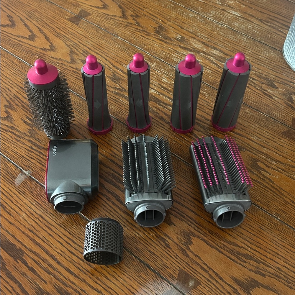Dyson Hair Styling Tool Attachments Set with Pink Accents